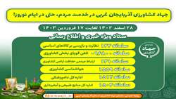 جهاد کشاورزی آذربایجان غربی در خدمت مردم، حتی در ایام نوروز