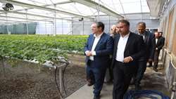 بازدید استاندار آذربایجان‌غربی از گلخانه هیدروپونیک امامزاده غریب حسن ارومیه